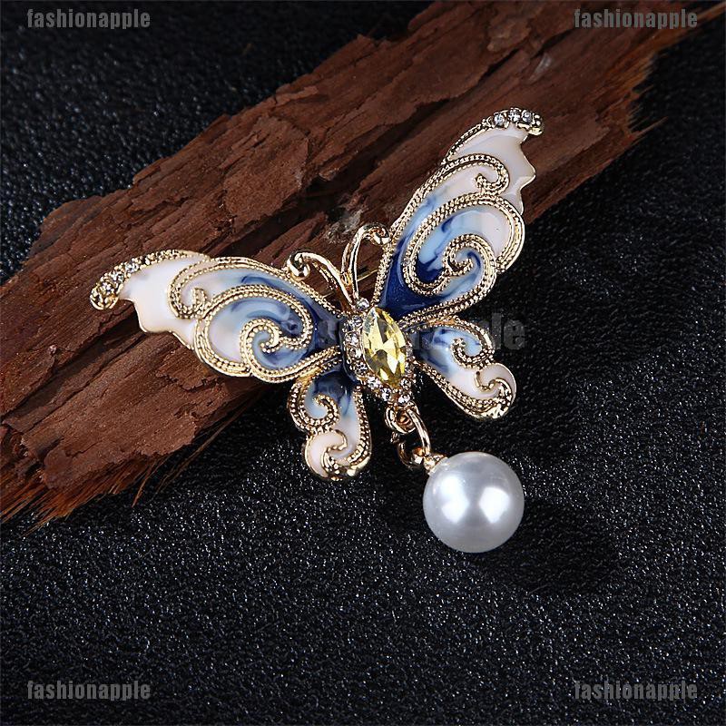 Ghim Cài Áo Hình Bướm Đính Đá Thời Trang Cho Nữ