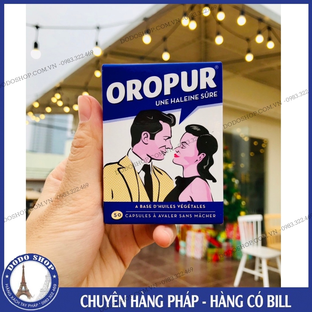 Kẹo thơm miệng Oropur hộp 50 viên