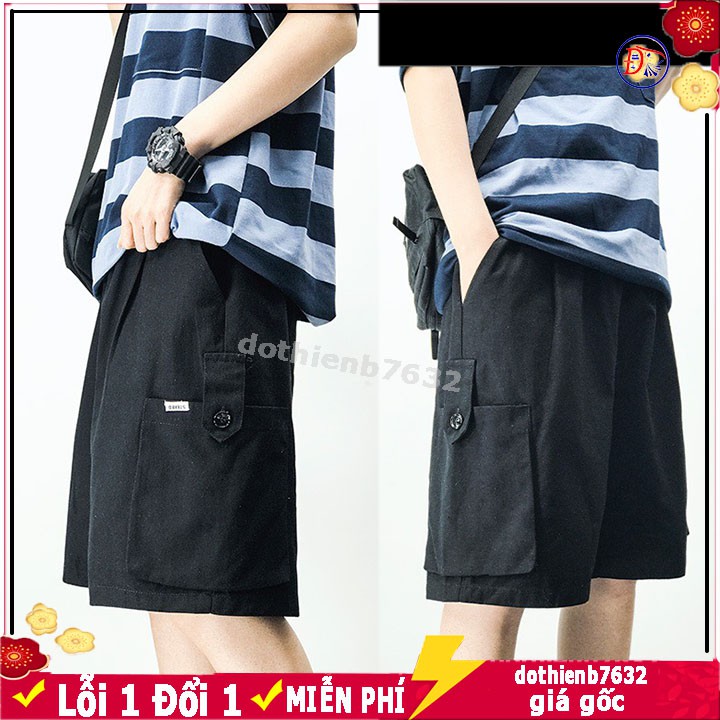 Quần đùi nam ⚡️ GIÁ SẬP SÀN ⚡️ Quần Short Nam Nữ Kaki Túi Hộp Mềm Mịn 3 Màu Trẻ Trung Phong Cách Hàn Quốc mặc nhà