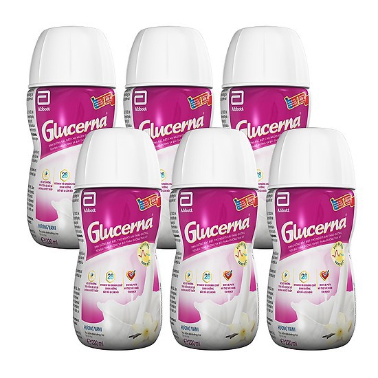 Lốc 6 Sữa nước dành cho người bị tiểu đường Glucerna Abbott 220ml/chai 4.8