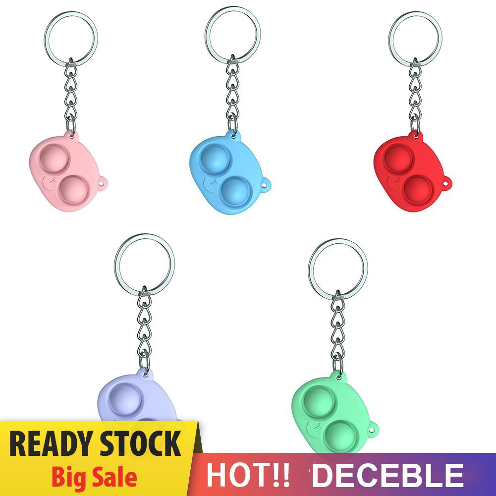 Pop It Fidget Đồ chơi Mini Bear Push Bubble Sensory Hand Fidget Autism Pressure Reliever Keychain