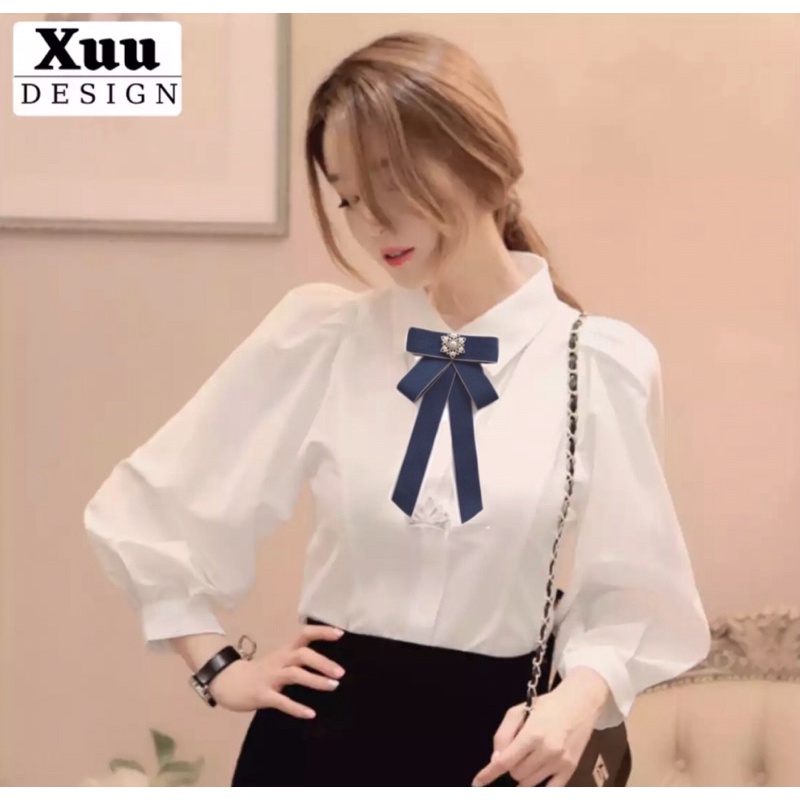 Tag Nơ Cài Áo Đính Đá Thời Trang Sành Điệu Dành Cho Nữ