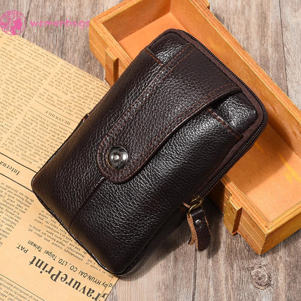 Túi Da Bò Đeo Hông Nhỏ Màu Trơn Dùng Để Đựng Điện Thoại | BigBuy360 - bigbuy360.vn