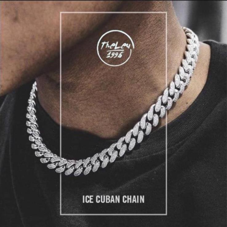 --TT VÒNG TAY VÒNG CỔ NAM VÀ NỮ CUBAN Unisex Diamond BẠC THÁI HÀNG SIÊU CẤP --TT