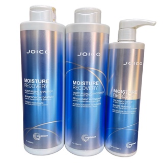 Combo gội xả hấp dưỡng ẩm rong biển Joico Moisture Recovery siêu mềm mượt tóc 1000mlx2/500ml | New 2024