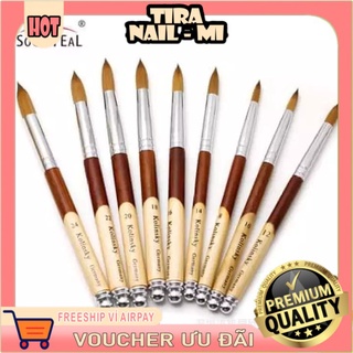 Cọ Đắp Bột KOLINSKY GERMANY Số 12 - Cọ Lông Chồn, Cán Gỗ - Kho sỉ nail mi Tira