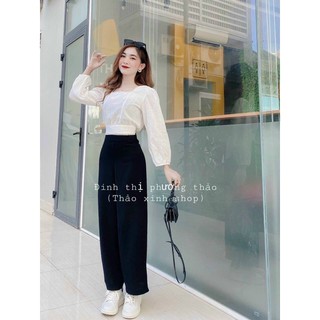 👐Áo Kiểu Cổ Vuông Thắt Nơ Sau