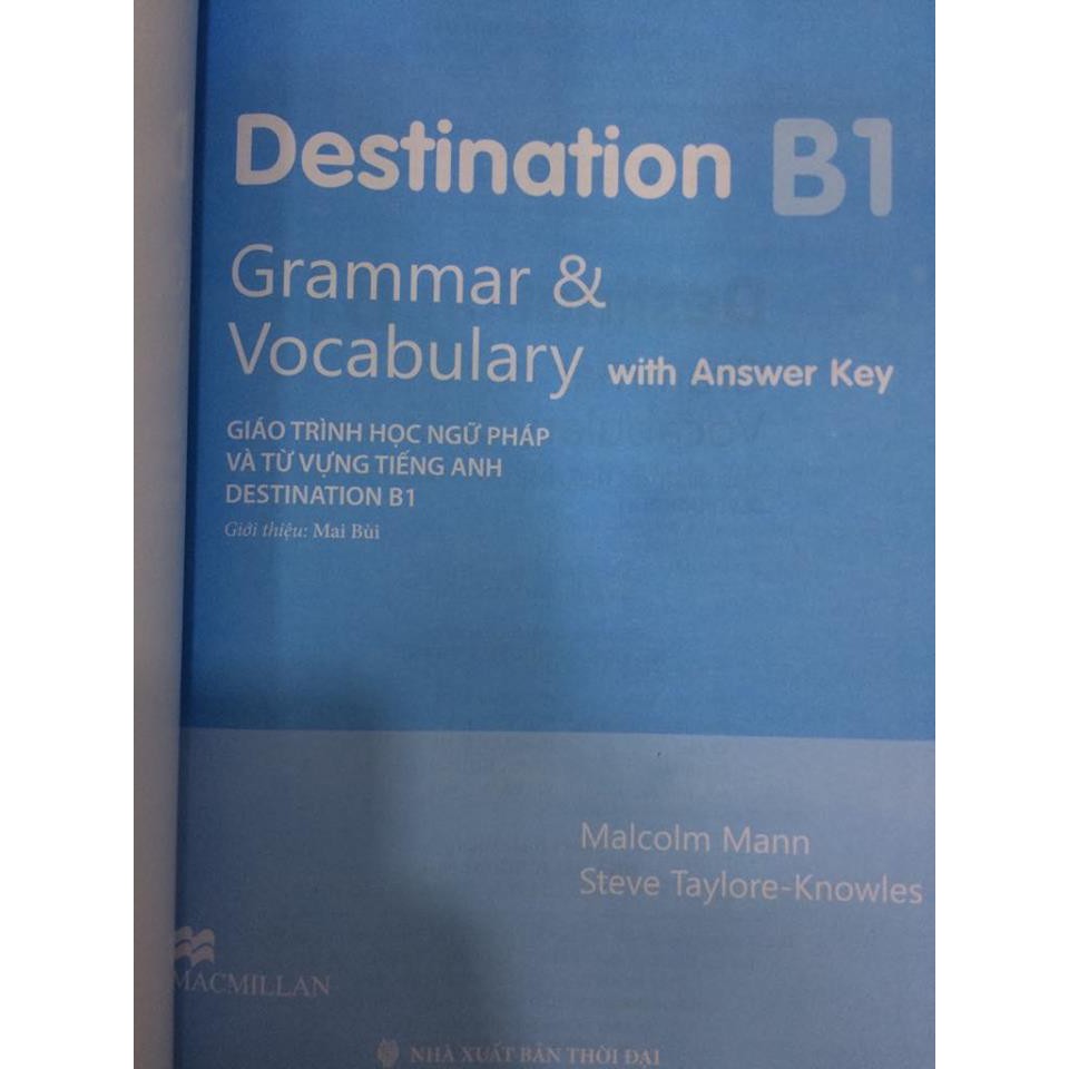 Cuốn sách Destination Grammar B1: Student's Book with Key - NXB Thời Đại