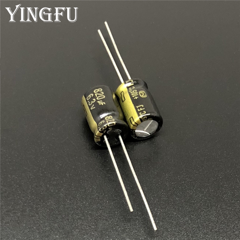 10 Cái / 50 Chiếc 820uF 6.3V FJ Series 8x11.5 Mm Thấp ESR 6.3V820uF Bo Mạch Chủ Nhôm Tụ Điện Phân