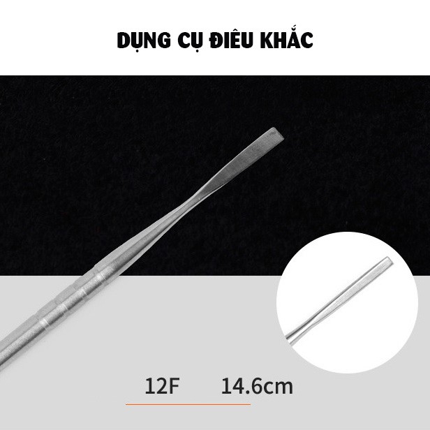 Bộ 6 món dụng cụ điêu khắc inox, dụng cụ làm đất sét mềm, nặn đất sét, đất sét siêu nhẹ, dụng cụ nặn tượng DIY