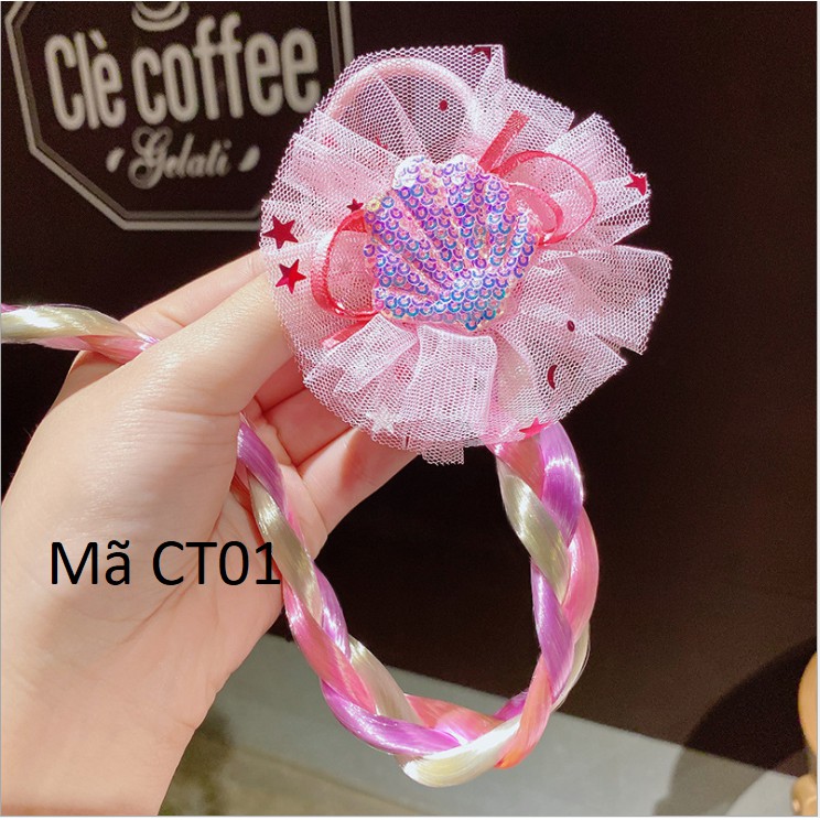 Dây cột tóc Pony kiểu tóc giả, độc đáo lạ mắt cho bé gái