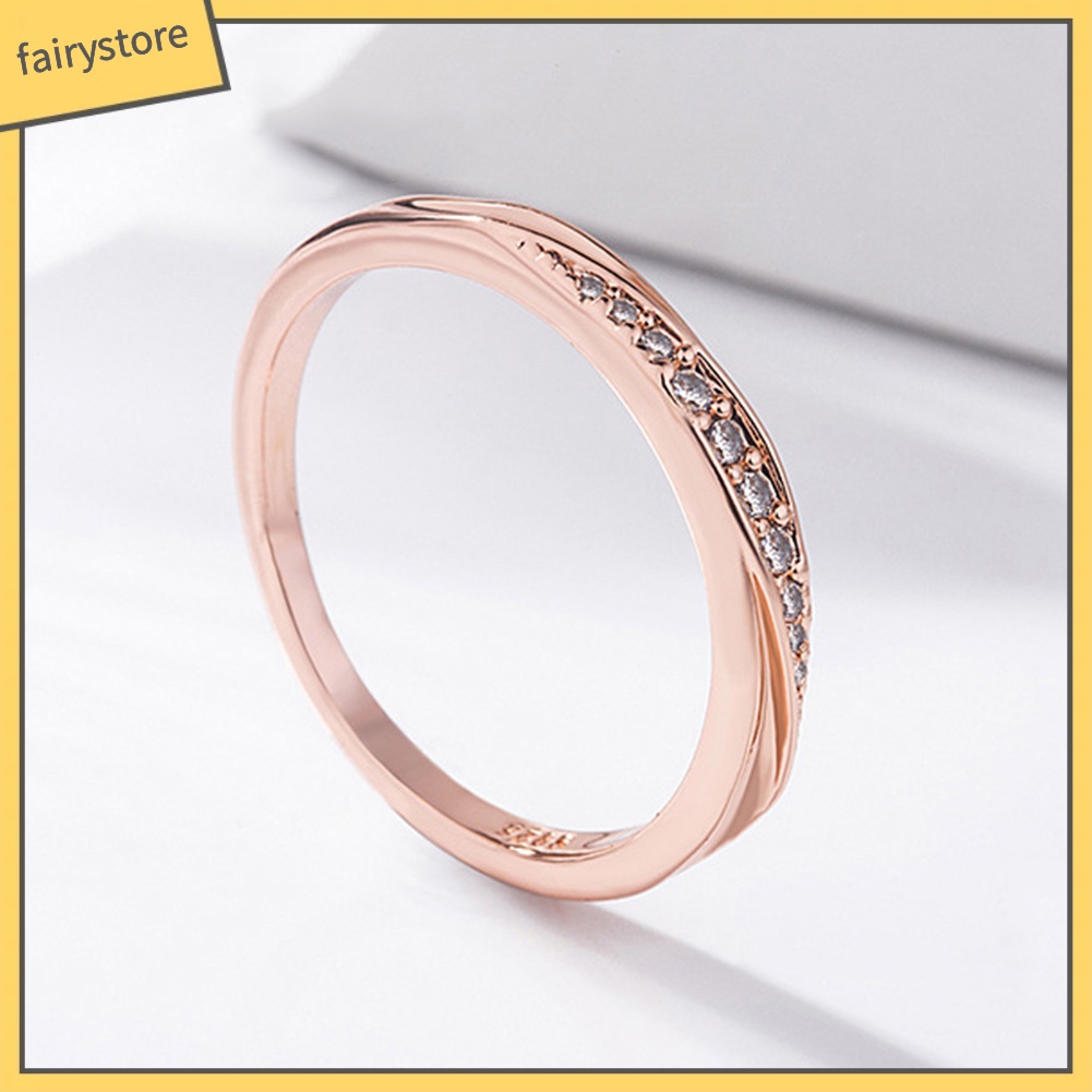 Nhẫn Đính Hôn Đính Đá Nhân Tạo Thời Trang Dành Cho Nữ