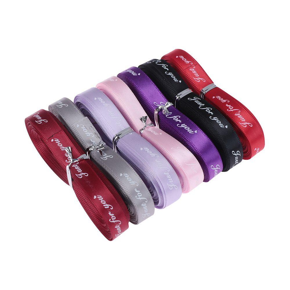 LONTIME Cuộn Dây Vải Gói Quà 10 Yard 10mm In Chữ Just For You Trang Trí Tiệc Cưới / Giáng Sinh