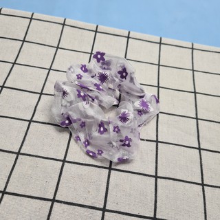 Cột tóc Vải Scrunchies hoa