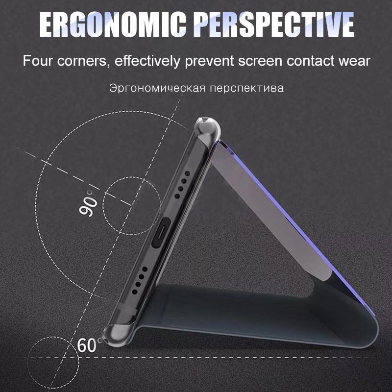 Bao Da Điện Thoại Nắp Lật Mặt Gương Thông Minh Chống Sốc Sang Trọng Cho Samsung Z Fold 2 / Z Fold 3 Ốp