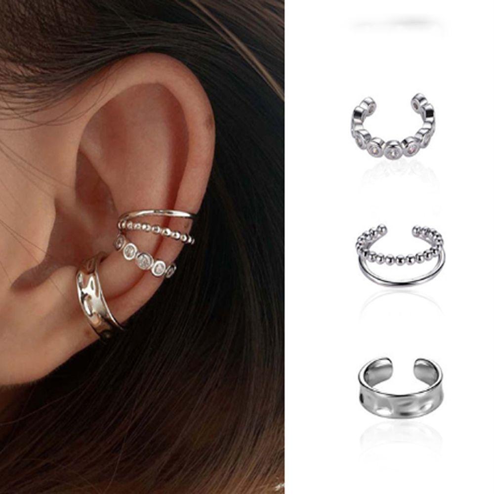 Bông Tai Thời Trang Cá Tính Có Thể Điều Chỉnh Cho Nữ|Khuyên Kẹp Tai Không Xỏ Kiểu Hình Học Đơn Giản Nhiều Màu Sắc