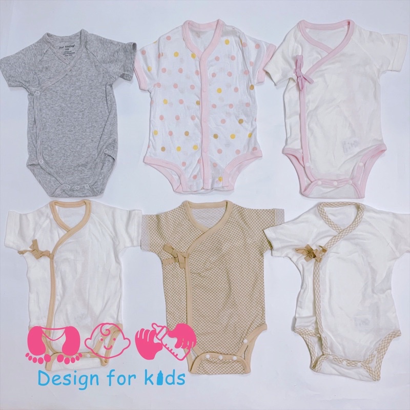 Body chip cộc tay VẠT CHÉO (size 6-9m) hàng xuất dư các hãng cho bé trai va bé gái