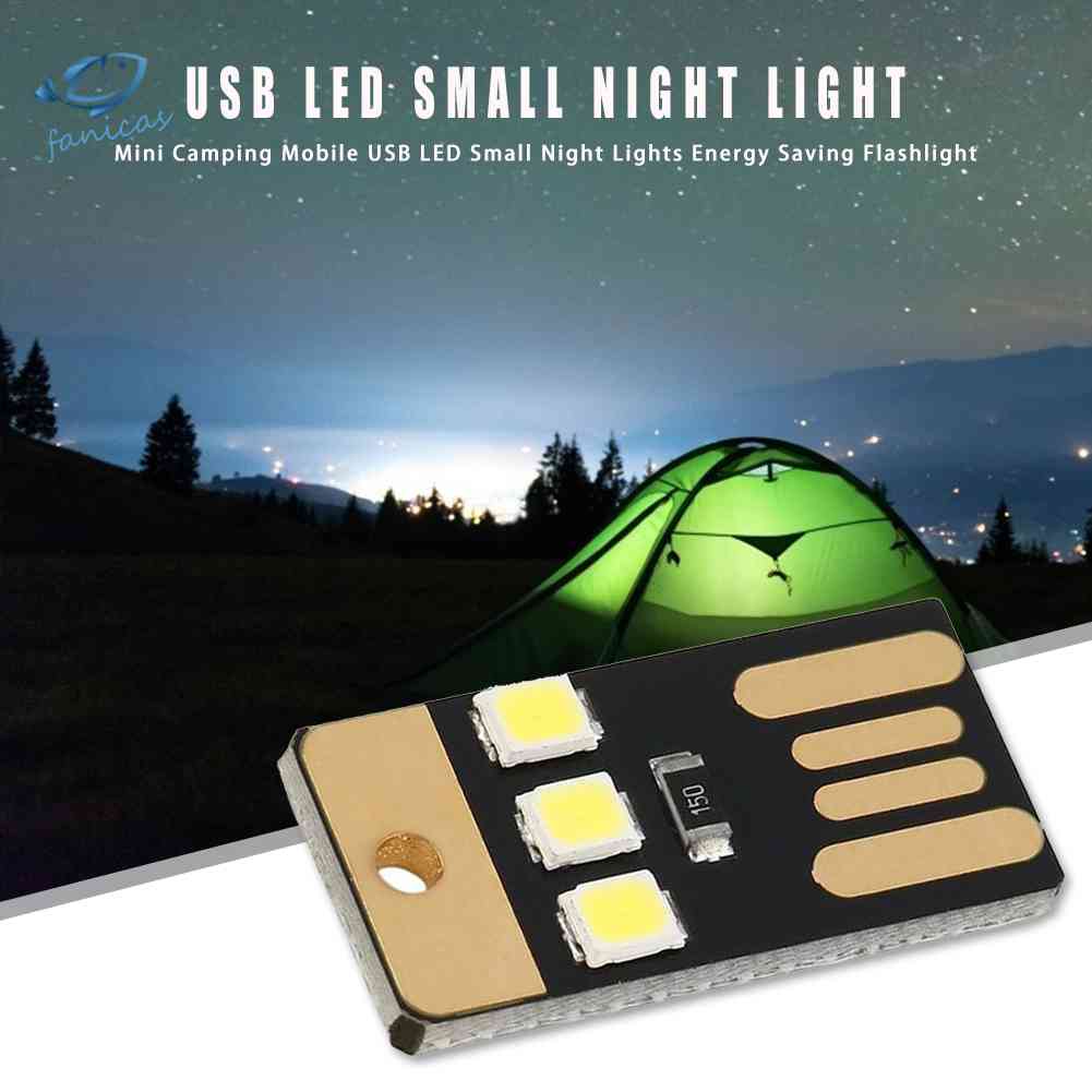 Đèn Pin LED USB Mini Tiết Kiệm Năng Lượng Di Động Cho Cắm Trại