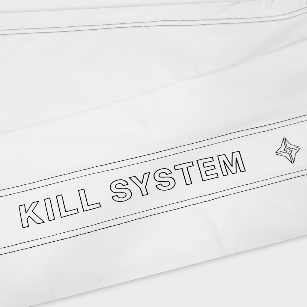 Quần ống rộng suông  Kill System Athletic Sport unisex, màu đen trắng, vải co giãn tốt form oversize