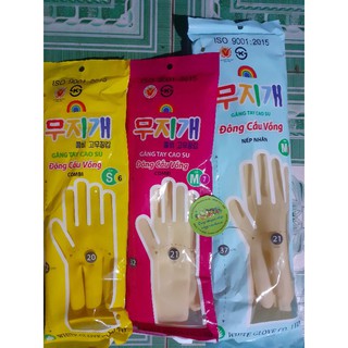 1 Cặp găng tay Cao Su Đông Cầu Vồng, Hàng Việt, Chất Lượng, Sử Dụng Làm Vườn, Làm Bếp, Vệ Sinh, ...Đa năng