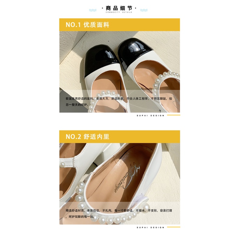 Giày cao gót đế vuông quai ngọc thời trang 6cm 𝓷𝓬𝓼𝓽𝓸𝓻𝓮 D19