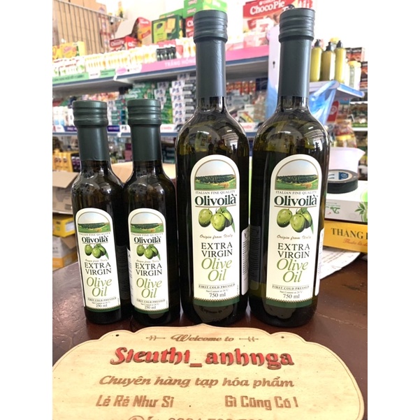 [Mã 1511FMCGSALE giảm 8% đơn 500K] Dầu Oliu Tự Nhiên Extra Vigrin Chai 250ml / 750ml