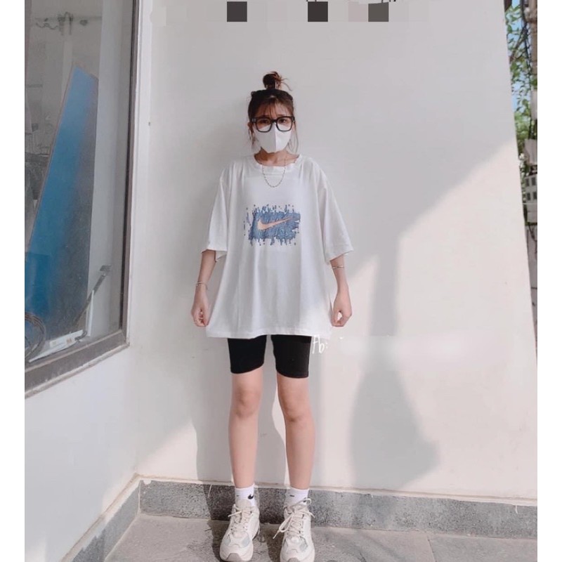 Sét áo Nai phẩy trắng + quần legging lửng TH6