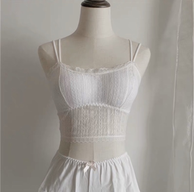 femi.lab áo ren 2 dây có mút freesize, áo 2 dây (lace top) | BigBuy360 - bigbuy360.vn