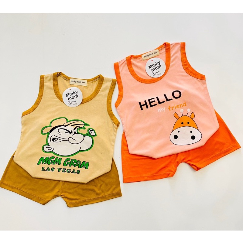 Bộ thun lạnh cho bé 6-18kg hoạ tiết đẹp lắm