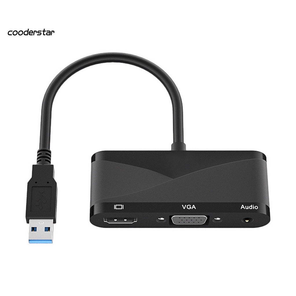 Đầu chuyển đổi video từ usb 3.0 sang HDMI VGA 1080P cao cấp chuyên dụng cho DVD