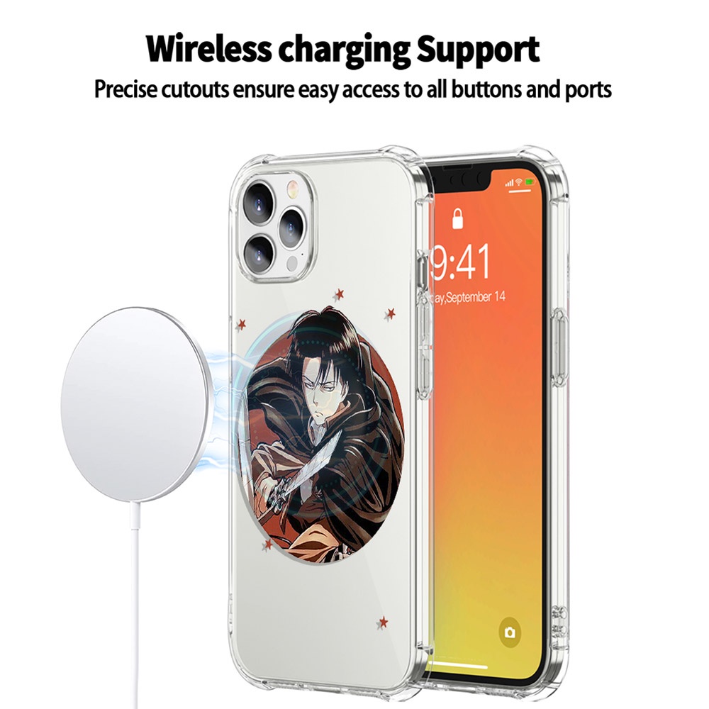Ốp Điện Thoại Dẻo Họa Tiết Hoạt Hình Attack on Titan Cho iPhone 13 Pro Max 12 11 lPhone 7 8 Plus XS