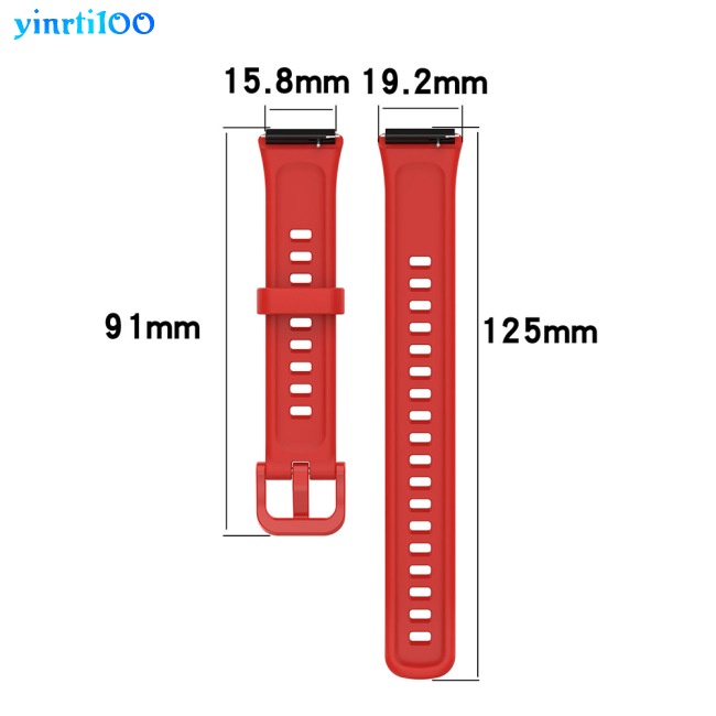Dây Cao Su Mềm Thay Thế Chống Nước Có Thể Điều Chỉnh Kích Thước Yinrti100 Cho Đồng Hồ Huawei Band 7