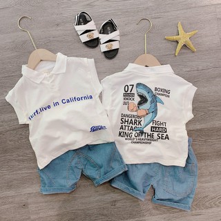 Set bộ cá mập cali bé trai