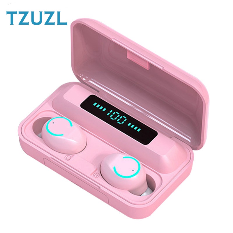 Tai nghe nhét tai không dây TZUZL F9-9 TWS bluetooth 5.0 chống ồn màu sắc macaron tùy chọn đáng yêu