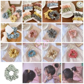 🌷cột tóc scrunchie họa tiết caro đủ màu siêu cute🌷