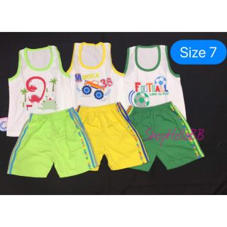 Size 1-10 bé trai 6-29kg BỘ ÁO 3 LỖ và QUẦN 3 SỌC NGẮN MÀU HELLO BB (nhiều màu hình in ngẫu nhiên tùy size )