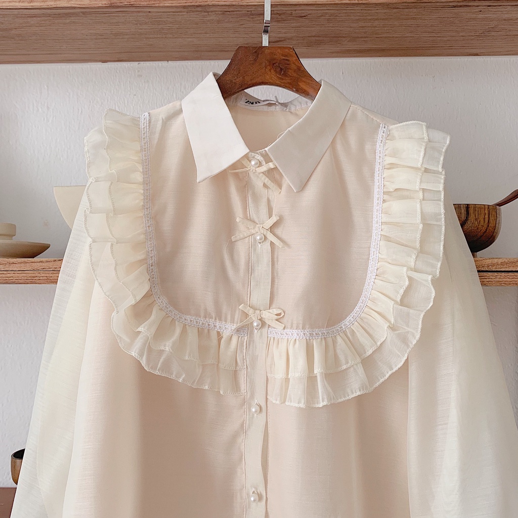 [ẢNH THẬT] - Áo sơ mi tiểu thư ulzzang 2 lớp - SM10 - jannahouse