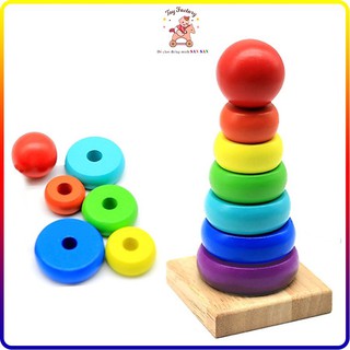 Đồ chơi giáo dục tháp vòng tròn mini