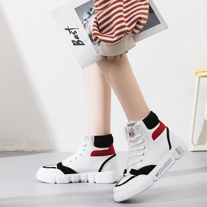 Giày Nữ G12 Thể Thao Sneaker Cổ Cao Hàng Hiệu Cao Cấp Màu Trắng Đẹp Phong Cách Hàn Quốc Dễ Phối Đi Học Đi Chơi