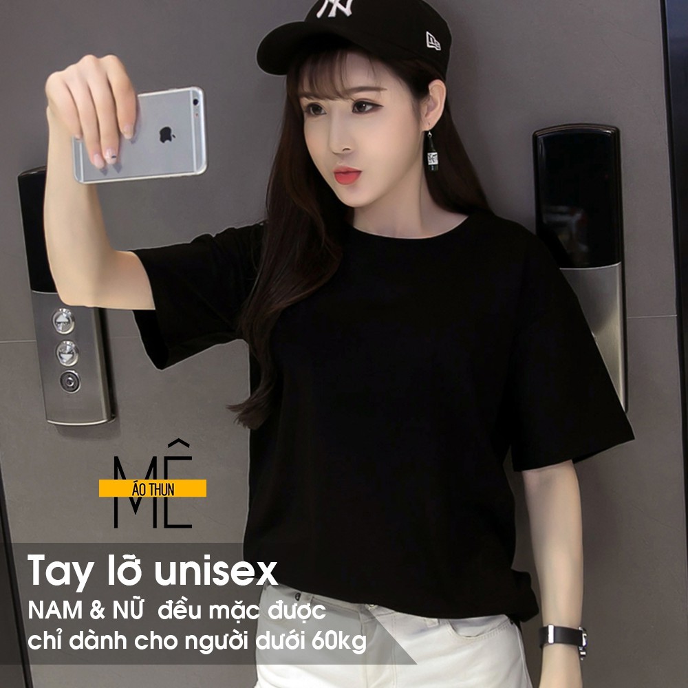 áo thun tay lỡ màu đen FOME RỘNG có chọn size, chất thun xịn 1aak22