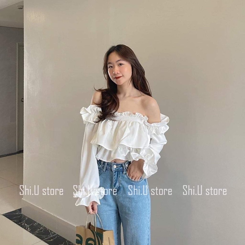 Áo trễ vai tay bèo TC6