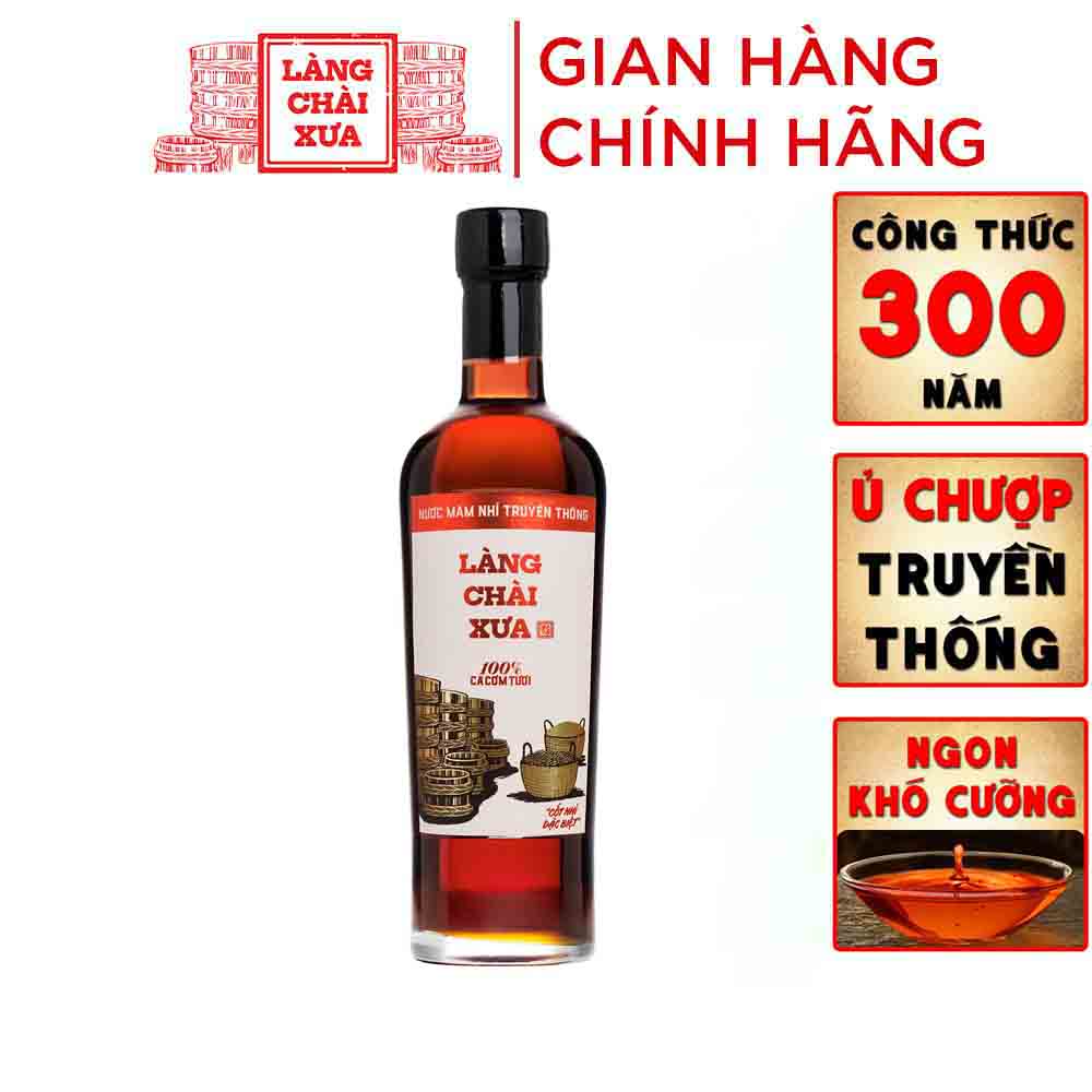 [ Nước Mắm Nhỉ 30 độ đạm - Chính Hãng ] Làng Chài Xưa truyền thống nhãn đỏ chai thủy tinh 500ml cốt nhỉ đặc biệt