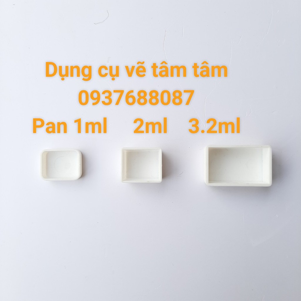 Pan chiết màu 1ml, 2ml, 3.2ml, SET 10PAN-Dụng cụ vẽ Tâm Tâm