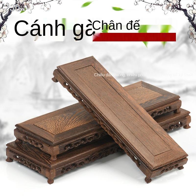 [Đồ trang trí]Wenge gỗ gụ chạm khắc bình thủ công mỹ nghệ Tượng phật bằng đá lẻ ấm trà bonsai Wenwan khay rắn