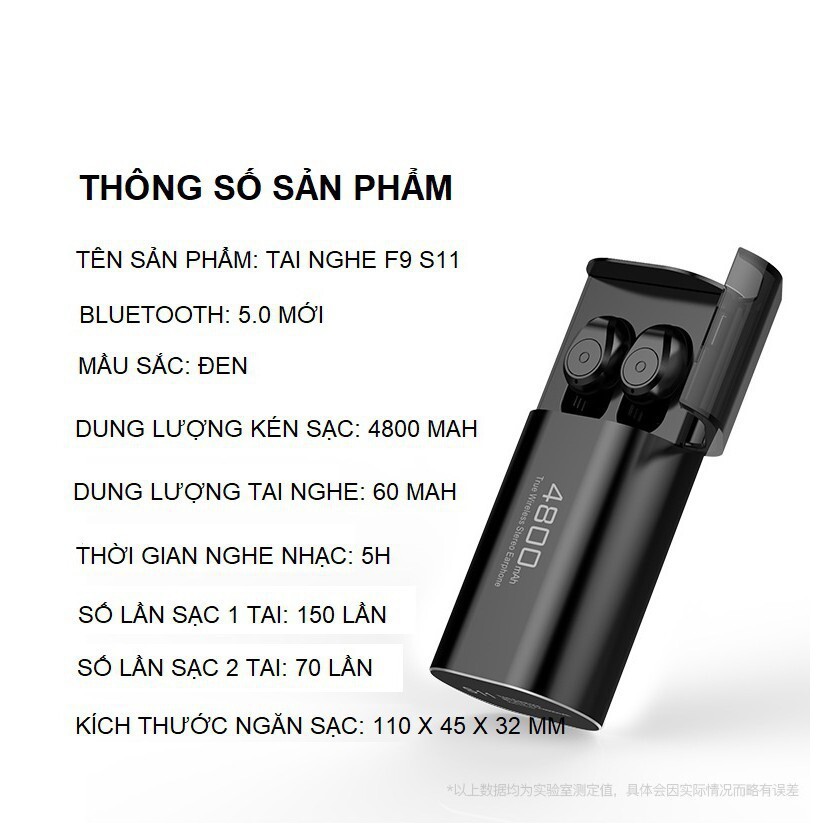 Tai Nghe Bluetooth S11 TWS Không Dây Cao Cấp Bản Quốc Tế True Wireless Chống Nước IPX7 Chống Ồn - Bảo Hành 6 Tháng