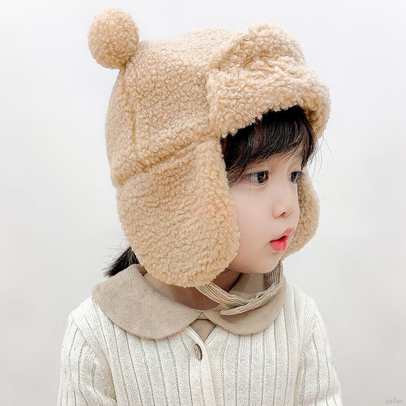 Mũ lông giữ ấm tai dễ thương cho bé 6-30 tháng tuổi