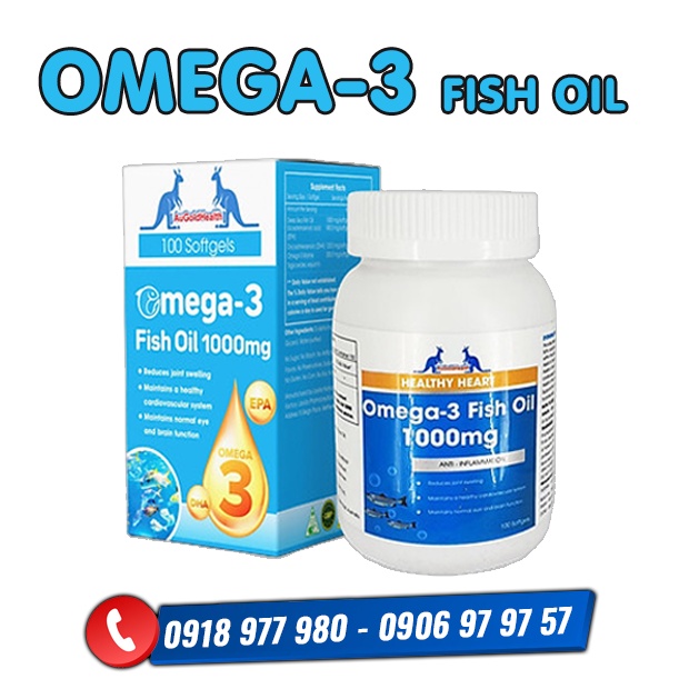 DẦU CÁ OMEGA-3 FISH OIL - Giúp cải thiện thị lực, chống lão hóa. Bảo vệ tế bào thần kinh, cải thiện trí nhớ, giảm cân