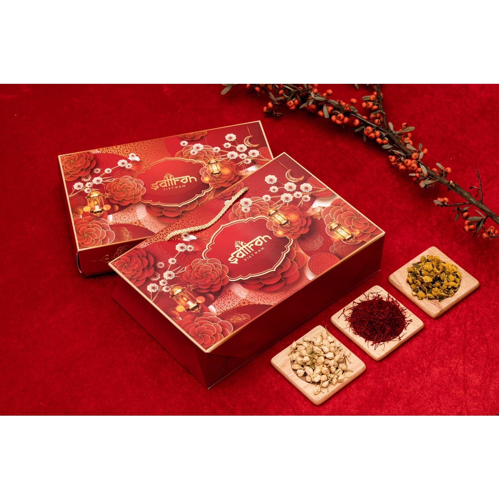 [QUÀ 8/3 2023] Nhụy hoa Nghệ tây Saffron Salam táo đỏ và trà hoa cao cấp