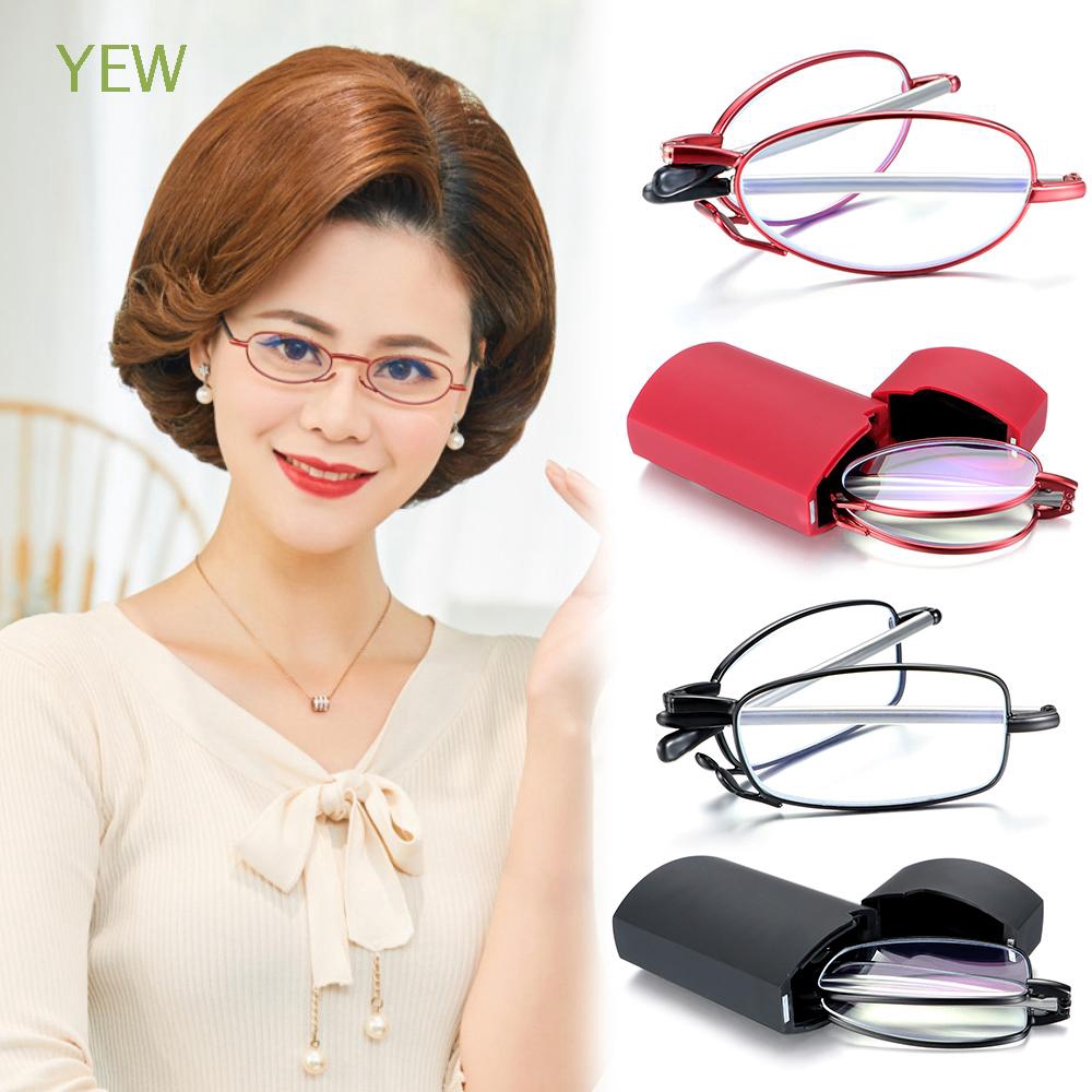 Kính đọc sách có thể gấp lại +1.00~+4.00 nhỏ gọn kèm hộp dành cho nam nữ
