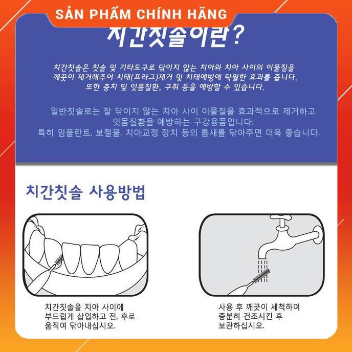 Chải kẽ răng cao cấp SGS kiểu I nhập khẩu từ Hàn Quốc ( Vỉ 4 cây )